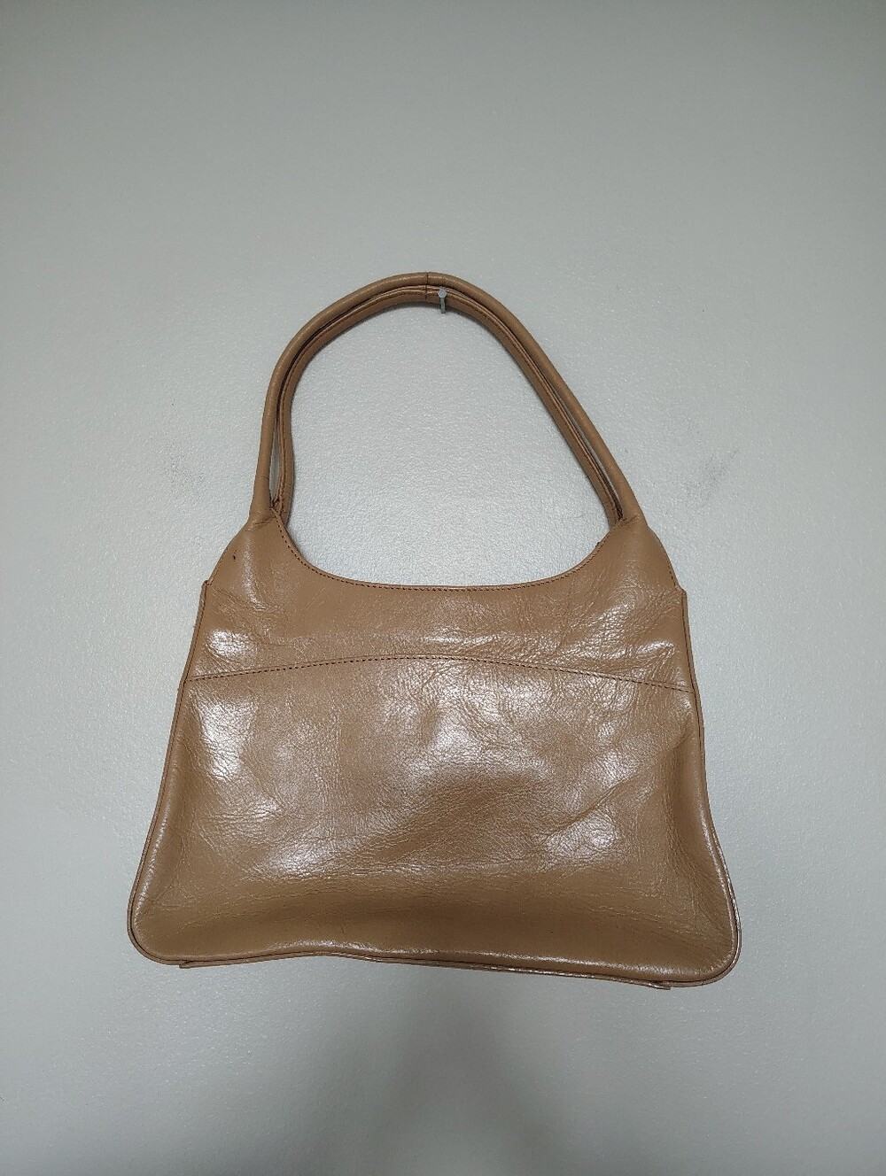 ☀️ SUMMER SALE!! Vintage 2000s Feetfirst Light Tan Leather Shoulder Bag